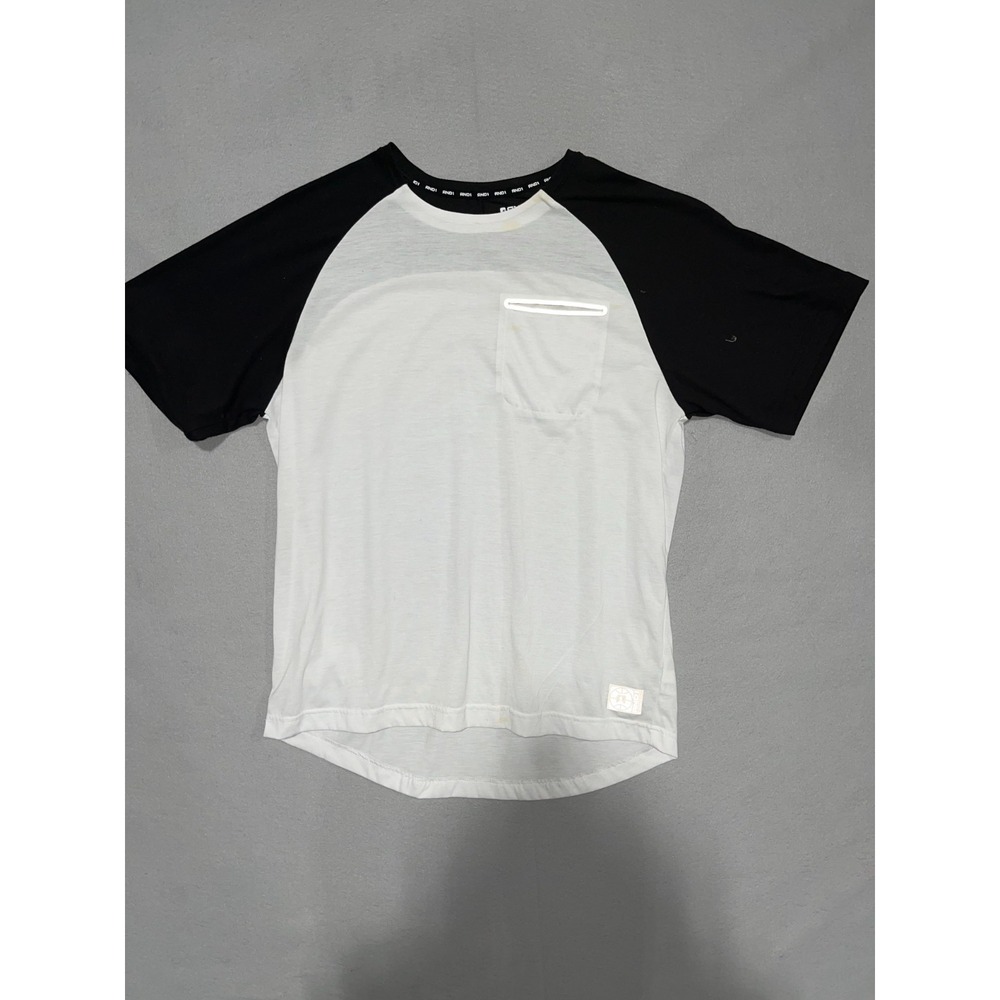 And1 Baseline Performance Athletic Tee Shirt Mens XL Black White Basketball